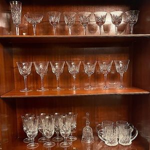 💎Gorham Set (Full Lead / Diamond Cut Crystal) Pattern: Cherrywood Clear